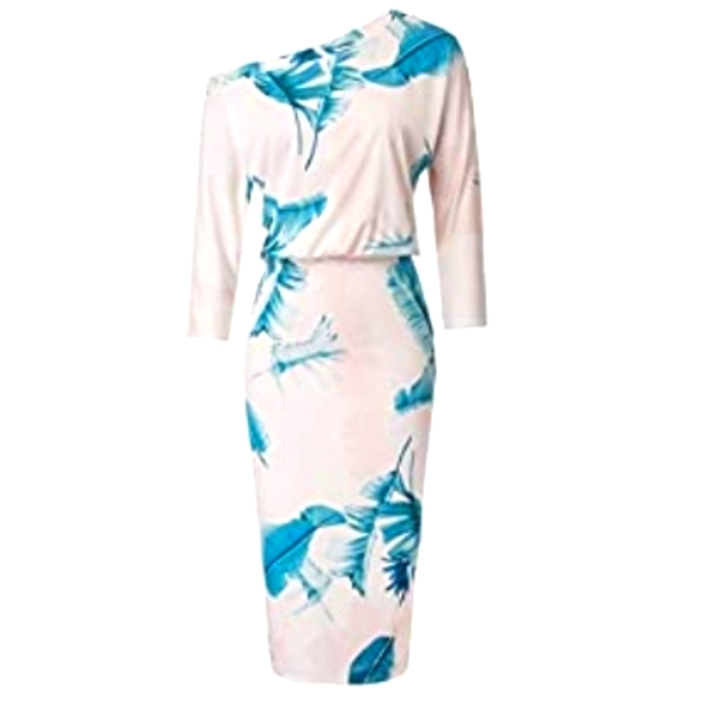 Women's One Shoulder Floral 🌸Midi Dress